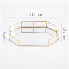 Gold Mirror Vanity Tray