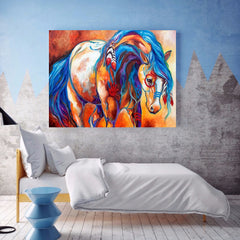 5D Diy Full Diamond Round Diamond Painting Mouse Indian War Horse Diamond Embroidery