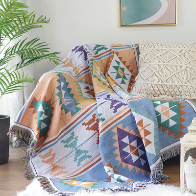 Boho Pattern Woven Throw Blanket