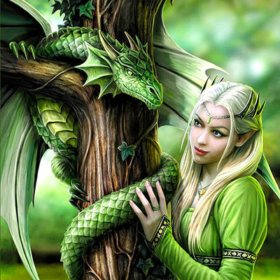 Elf & Dragon Diamond Art