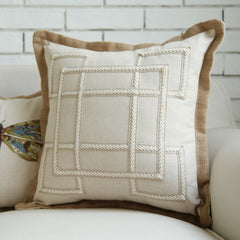 Textured Geometric Pillow Cover