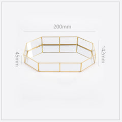 Gold Mirror Vanity Tray