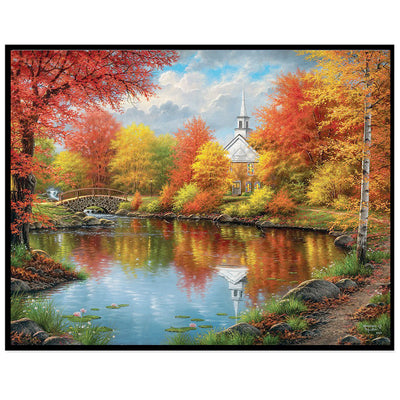 Fall Leave Stream Diamond Art