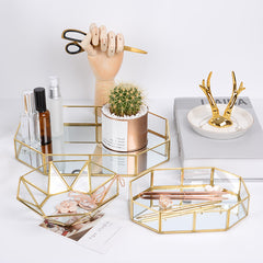 Gold Mirror Vanity Tray