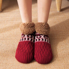 Nordic Plush Slipper Socks