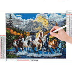 5D Animal Diamond Mosaic Horse Painting