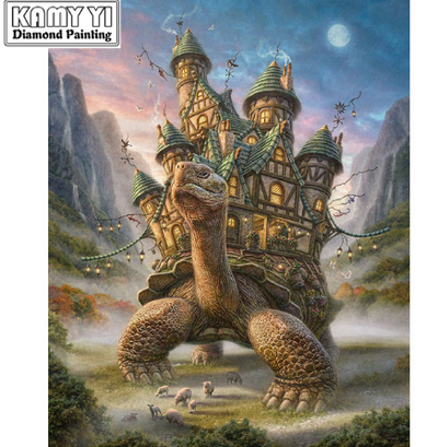 Castle on Turtle's Back Diamond Art