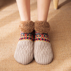 Nordic Plush Slipper Socks