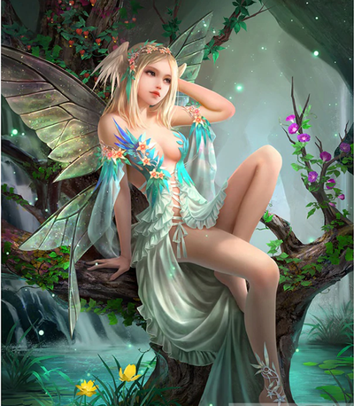 Enchanting Forest Fairy Diamond Art