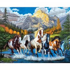 5D Animal Diamond Mosaic Horse Painting