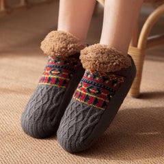 Nordic Plush Slipper Socks
