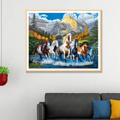 5D Animal Diamond Mosaic Horse Painting