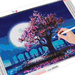 5D Moon Landscape Embroidery Diamond Painting Kit